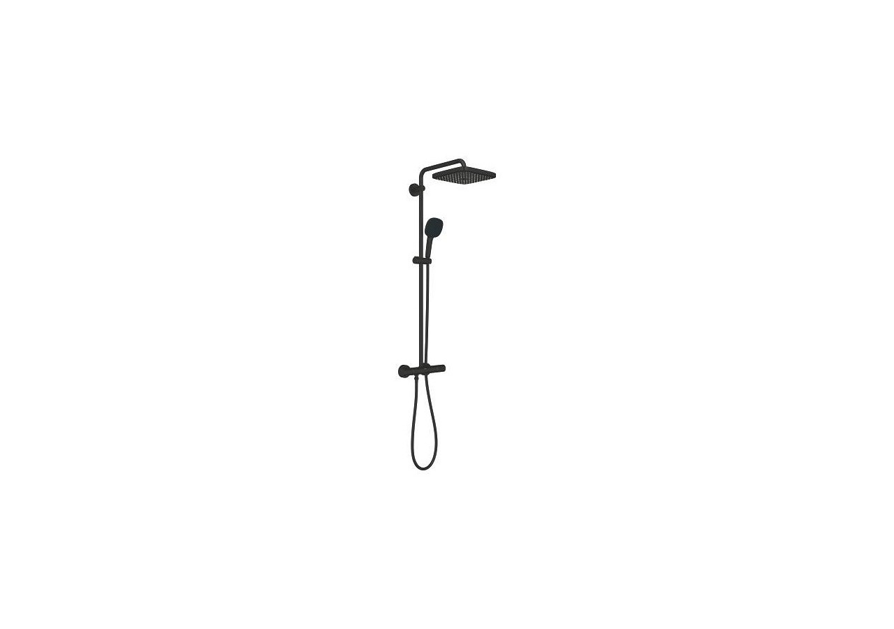 Tempesta system 250 cube colonne de douche avec mitigeur thermostatique Noir mat - 266902431 - Grohe