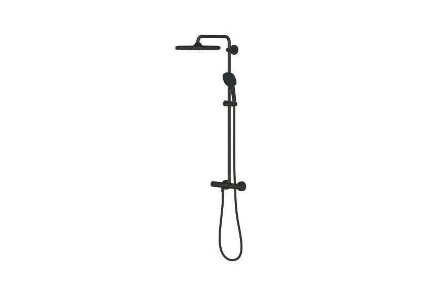 Tempesta system 250 cube colonne de douche avec mitigeur thermostatique Noir mat - 266902431 - Grohe