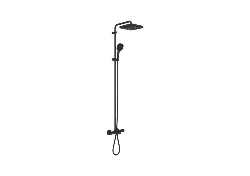 Tempesta system 250 cube colonne avec thermostatique bain/douche Noir mat - 266912431 - Grohe