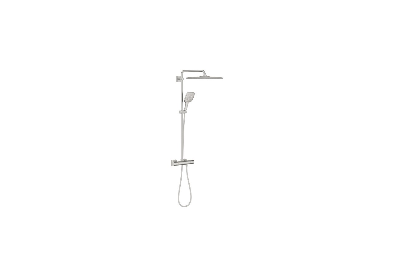 Rainshower smartactive 310 cube colonne de douche avec mitigeur thermostatique Supersteel - 26837DC0 - Grohe