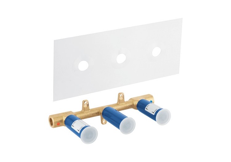 Corps encastré 1/2″ pour mélangeur 3 trous mural - 29025002 - Grohe