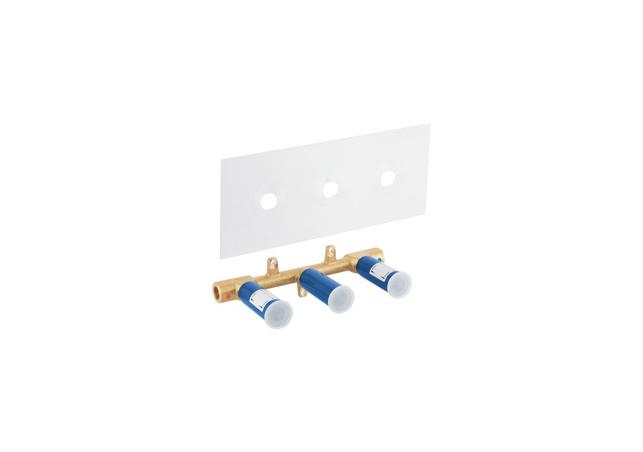 Corps encastré 1/2″ pour mélangeur 3 trous mural - 29025002 - Grohe