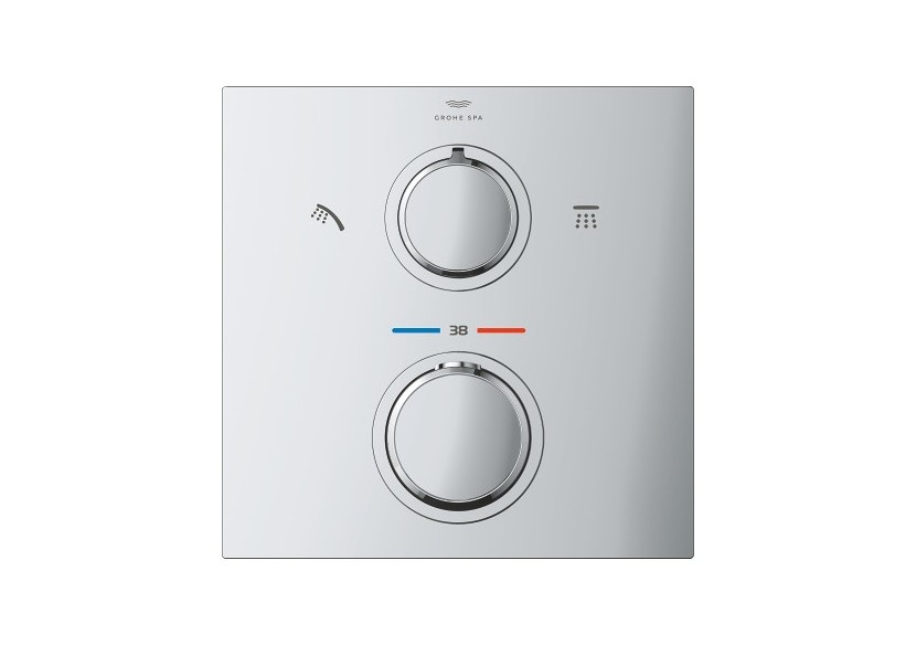 Allure mitigeur thermostatique 2 sorties avec inverseur douche de tête / douchette Chromé - 29181002 - Grohe