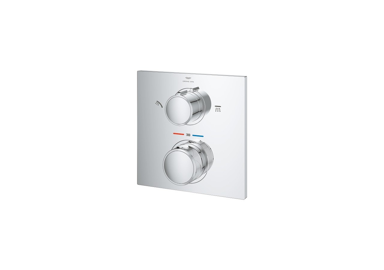 Allure mitigeur thermostatique 2 sorties avec inverseur douche de tête / douchette Chromé - 29181002 - Grohe
