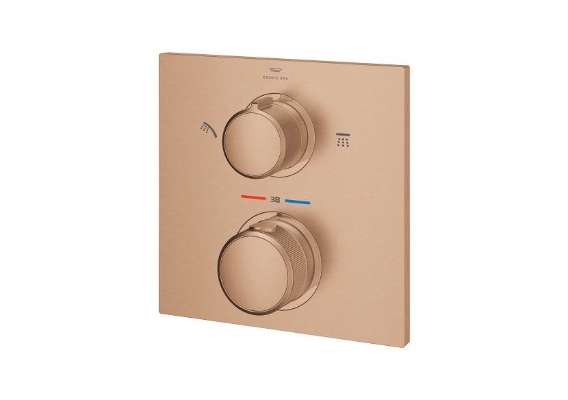 Allure mitigeur thermostatique 2 sorties avec inverseur douche de tête / douchette Warm Sunset brossé - 29181DL2 - Grohe