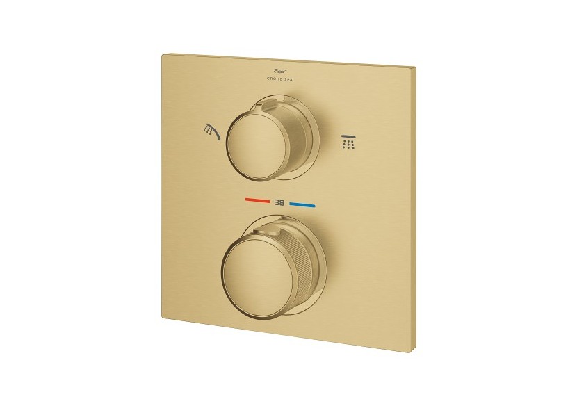 Allure mitigeur thermostatique 2 sorties avec inverseur douche de tête / douchette Cool Sunrise brossé - 29181GN2 - Grohe
