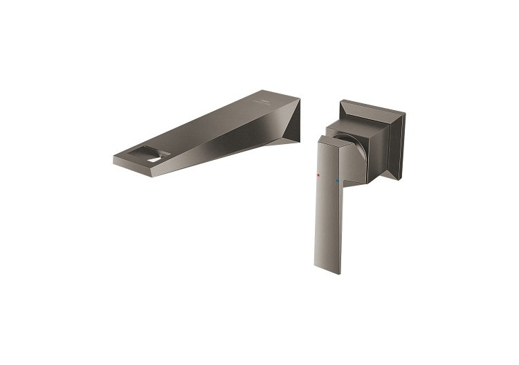 Allure brillant mitigeur monocommande 2 trous lavabo taille m Hard Graphite brossé - 29402AL0 - Grohe