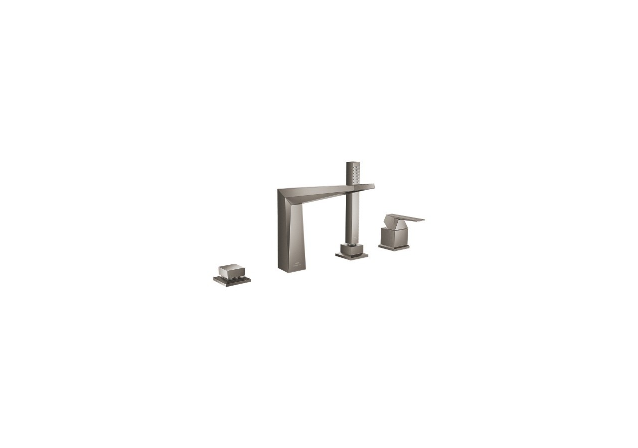 Allure brillant mitigeur bain/douche 4 trous Hard Graphite brossé - 29405AL0 - Grohe