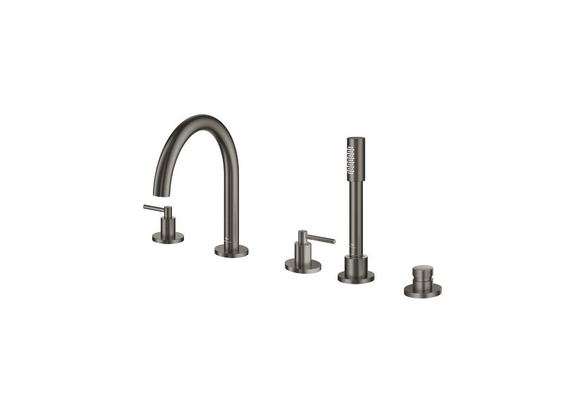Atrio mélangeur bain/douche 5 trous Hard Graphite brossé - 29407AL0 - Grohe
