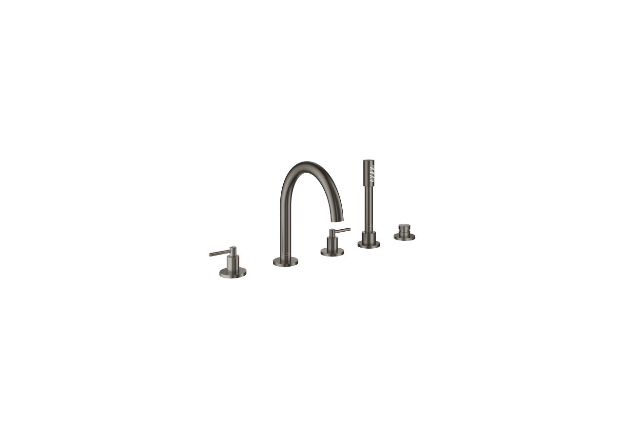 Atrio mélangeur bain/douche 5 trous Hard Graphite brossé - 29407AL0 - Grohe