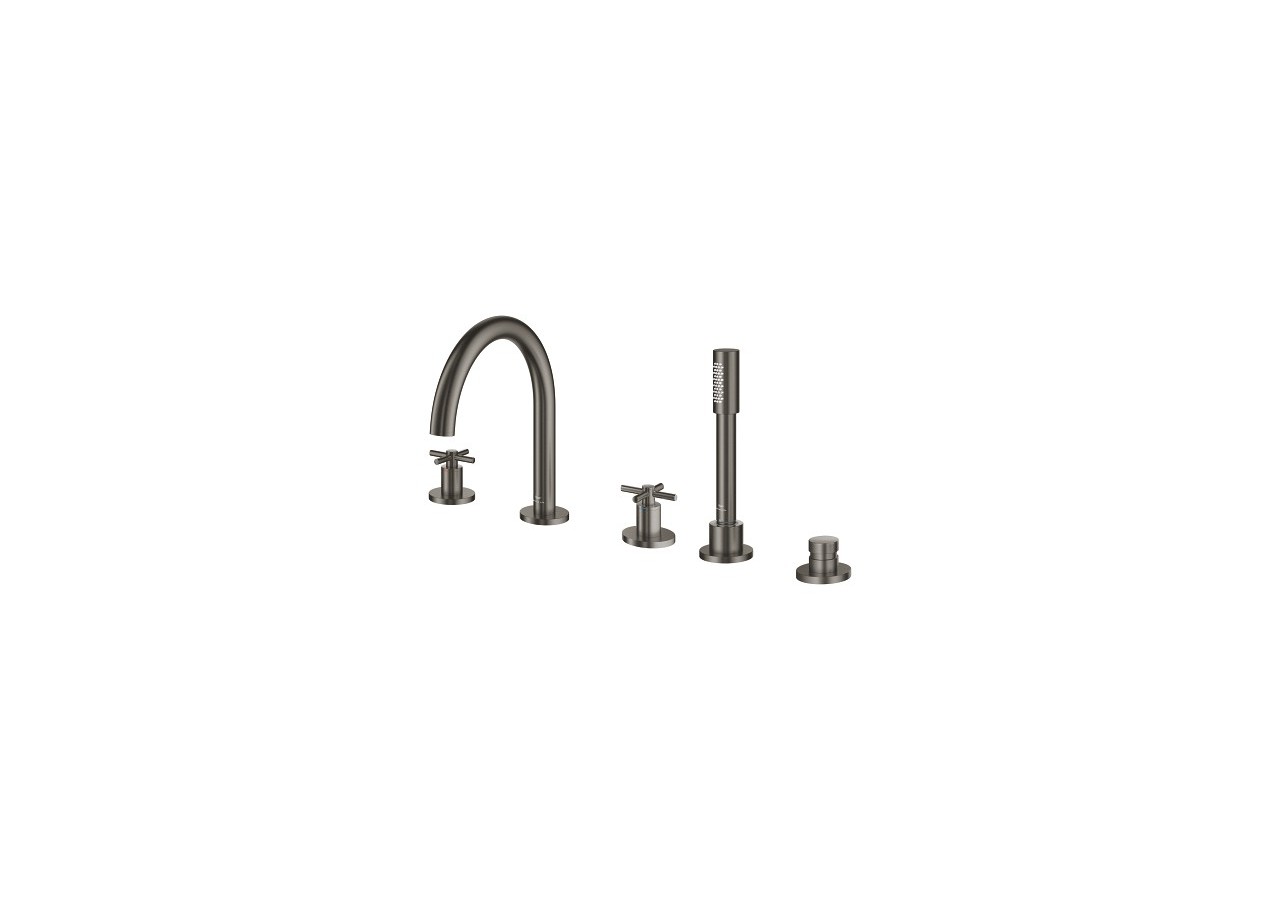 Atrio mélangeur bain/douche 5 trous Hard Graphite brossé - 29408AL0 - Grohe
