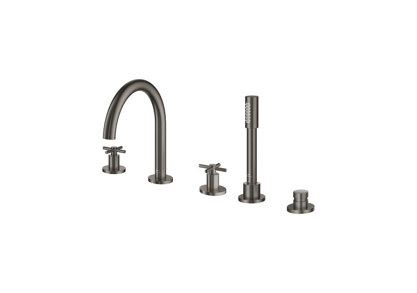 Atrio mélangeur bain/douche 5 trous Hard Graphite brossé - 29408AL0 - Grohe