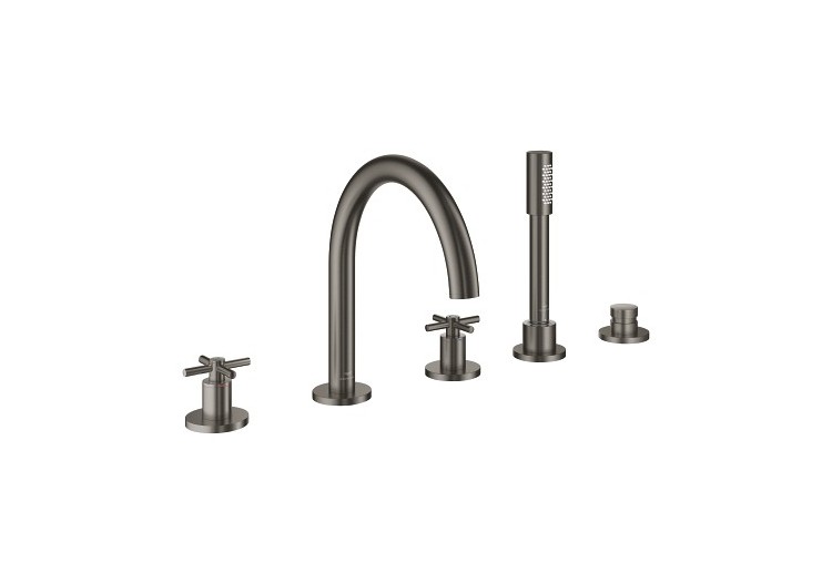 Atrio mélangeur bain/douche 5 trous Hard Graphite brossé - 29408AL0 - Grohe 2