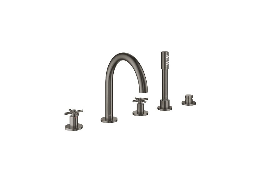 Atrio mélangeur bain/douche 5 trous Hard Graphite brossé - 29408AL0 - Grohe
