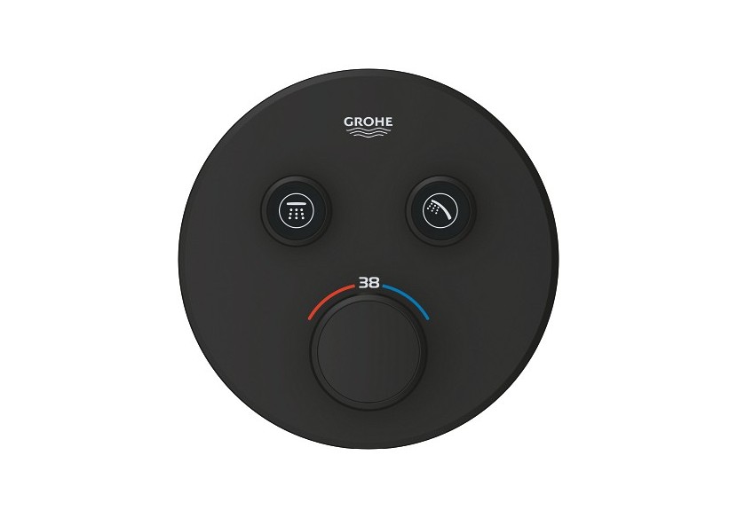 Grohtherm smartcontrol façade avec mitigeur thermostatique encastré 2 sorties Phantom Black - 29507KF0 - Grohe