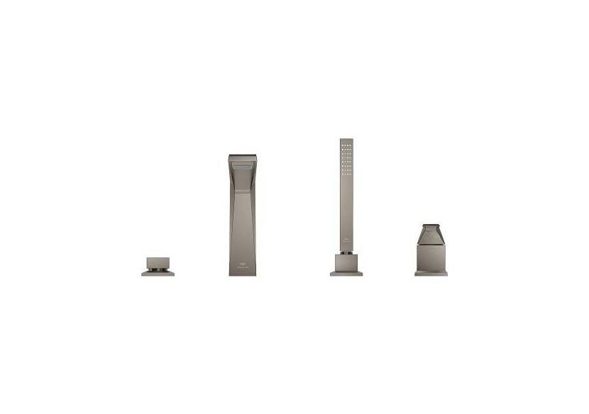 Allure brillant collection privée mitigeur bain/douche 4 trous Hard Graphite brossé - 29527AL0 - Grohe