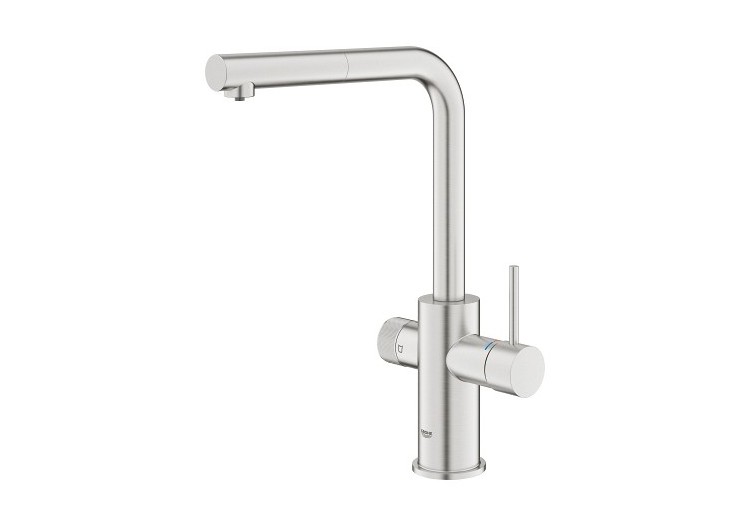 Grohe blue pure minta mitigeur filtrant avec douchette Supersteel - 30590DC0 - Grohe