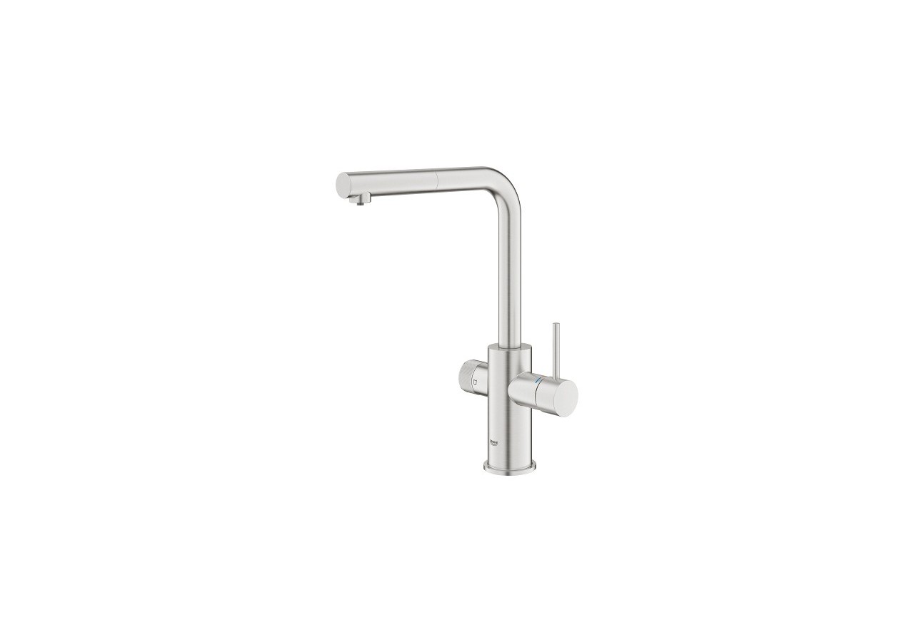 Grohe blue pure minta mitigeur filtrant avec douchette Supersteel - 30590DC0 - Grohe