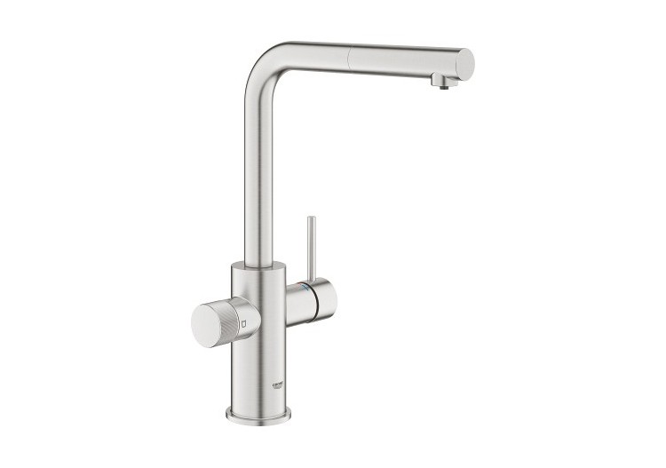 Grohe blue pure minta mitigeur filtrant avec douchette Supersteel - 30590DC0 - Grohe 2