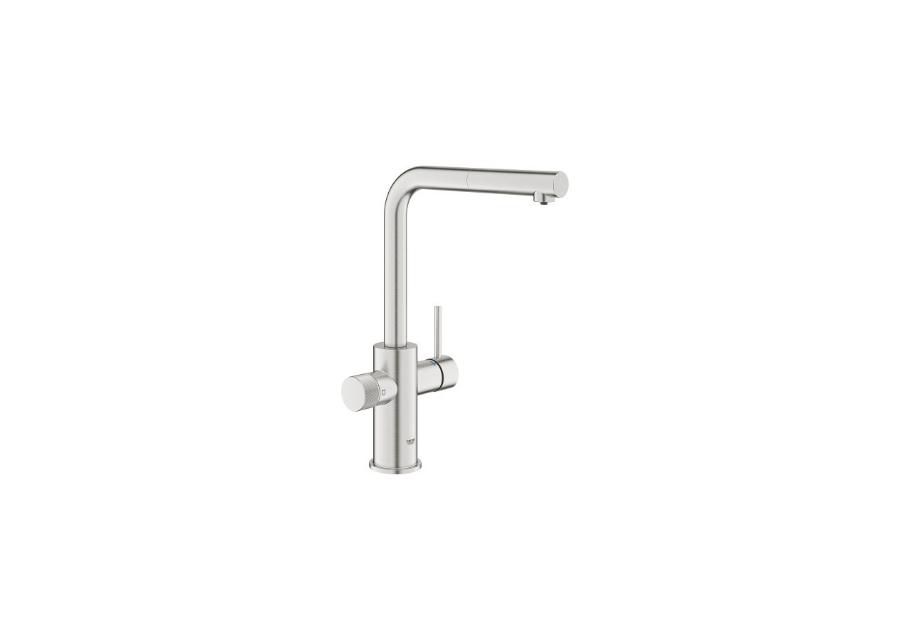 Grohe blue pure minta mitigeur filtrant avec douchette Supersteel - 30590DC0 - Grohe