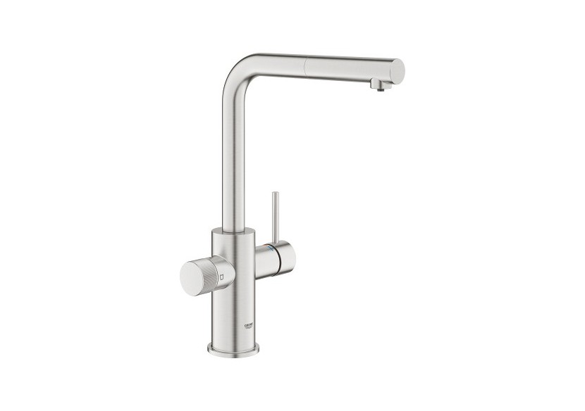 Grohe blue pure minta mitigeur filtrant avec douchette Supersteel - 30590DC0 - Grohe