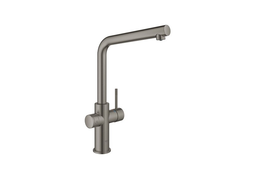Grohe blue home kit de démarrage - mitigeur bec l Hard Graphite brossé - 31454AL1 - Grohe