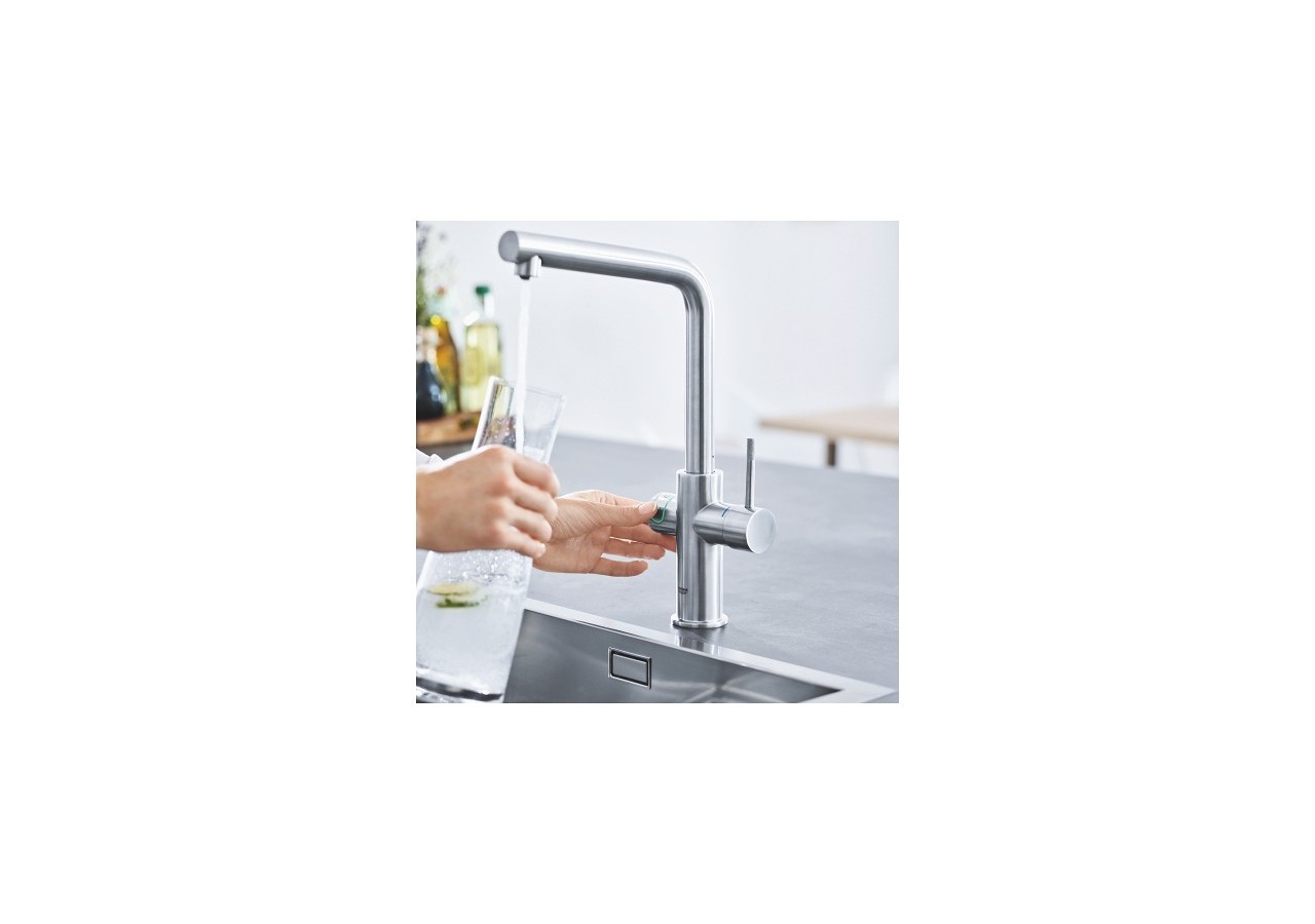 Grohe blue home kit de démarrage - mitigeur bec l Supersteel - 31454DC1 - Grohe