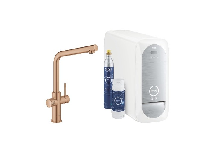 Grohe blue home kit de démarrage - mitigeur bec l Warm Sunset brossé - 31454DL1 - Grohe 2
