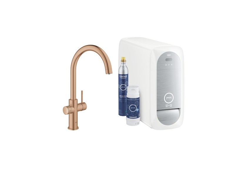 Grohe blue home kit de démarrage - mitigeur bec c Warm Sunset brossé - 31455DL1 - Grohe