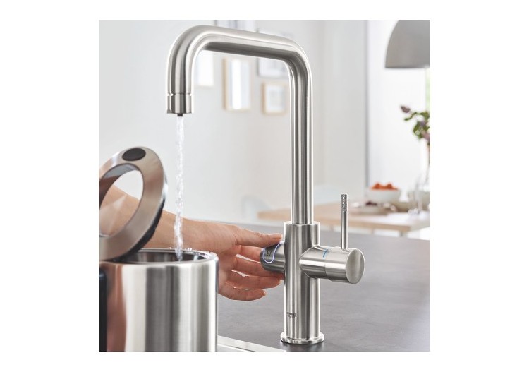 Grohe blue home kit de démarrage - mitigeur bec u Supersteel - 31456DC1 - Grohe