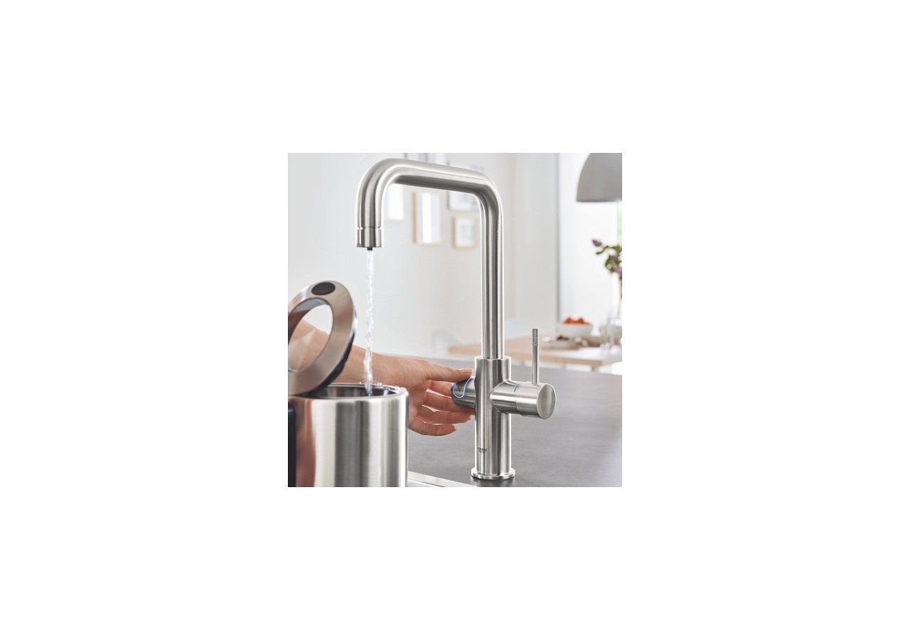 Grohe blue home kit de démarrage - mitigeur bec u Supersteel - 31456DC1 - Grohe