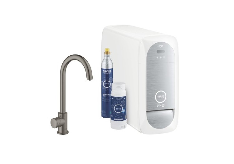 Grohe blue home kit de démarrage - mitigeur bec c Hard Graphite brossé - 31498AL1 - Grohe 2