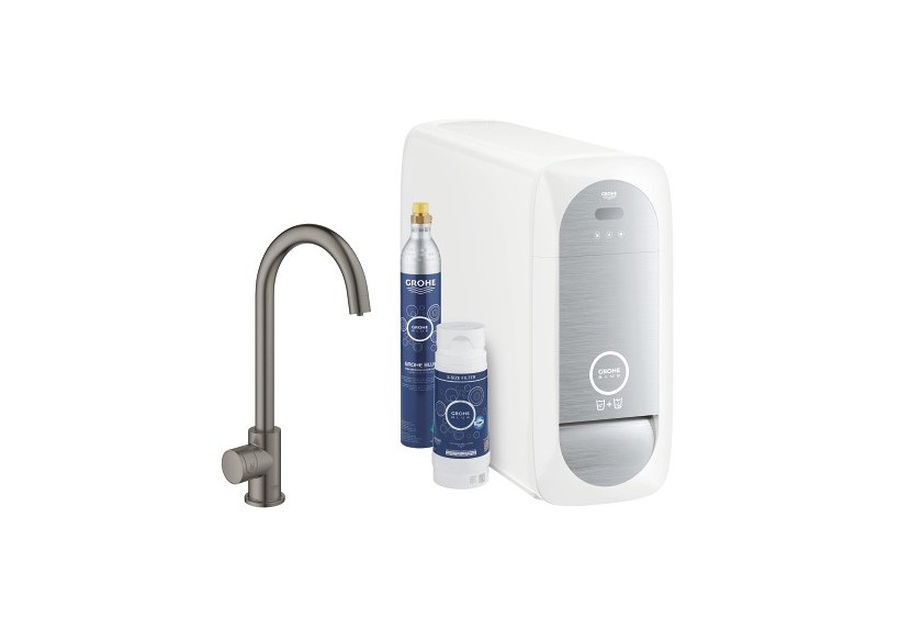Grohe blue home kit de démarrage - mitigeur bec c Hard Graphite brossé - 31498AL1 - Grohe