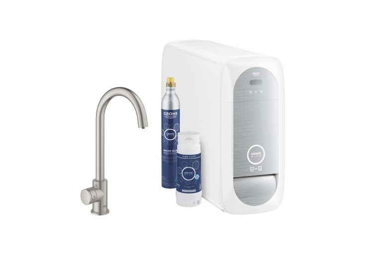 Grohe blue home kit de démarrage - mitigeur bec c Supersteel - 31498DC1 - Grohe 2
