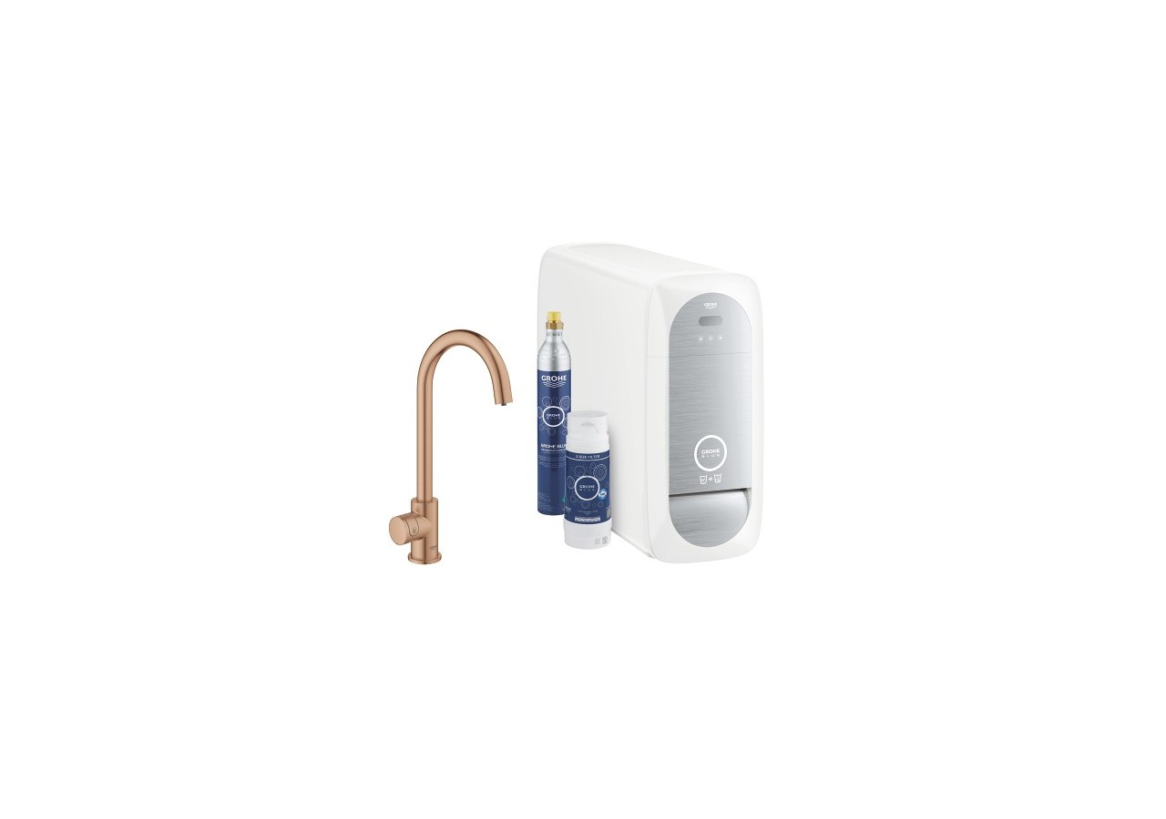 Grohe blue home kit de démarrage - mitigeur bec c Warm Sunset brossé - 31498DL1 - Grohe