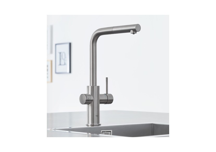 Grohe blue home kit de démarrage - mitigeur bec l Supersteel - 31539DC0 - Grohe