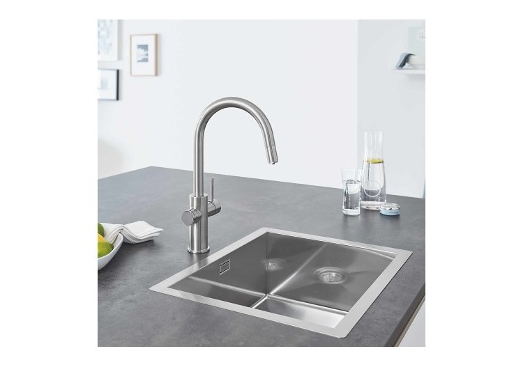 Grohe blue home kit de démarrage - mitigeur bec c Supersteel - 31541DC0 - Grohe