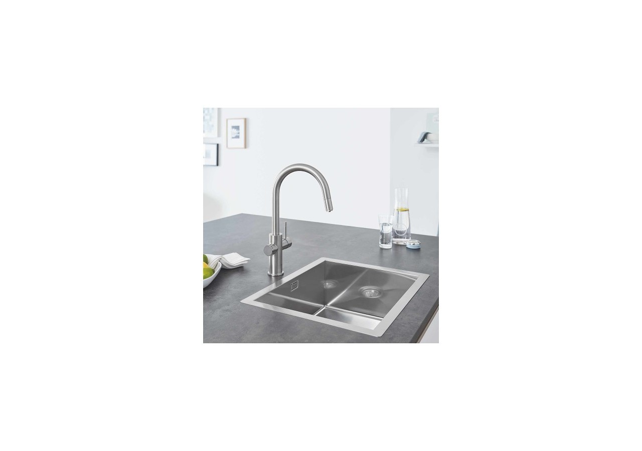 Grohe blue home kit de démarrage - mitigeur bec c Supersteel - 31541DC0 - Grohe