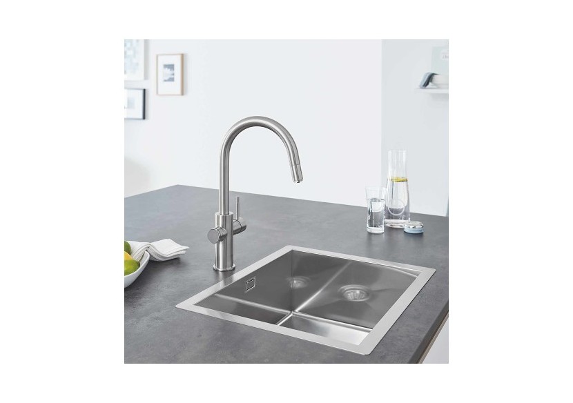 Grohe blue home kit de démarrage - mitigeur bec c Supersteel - 31541DC0 - Grohe