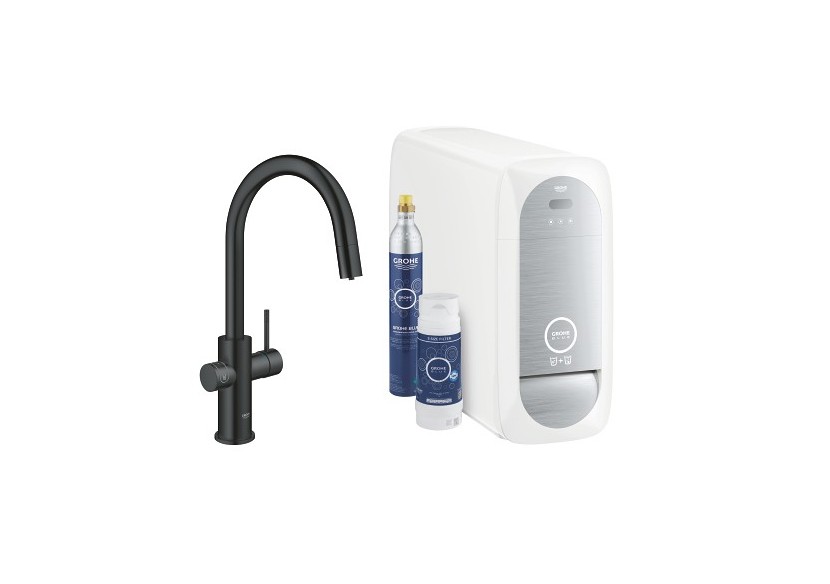 Grohe blue home kit de démarrage - mitigeur bec c Velvet Black - 31541KS0 - Grohe