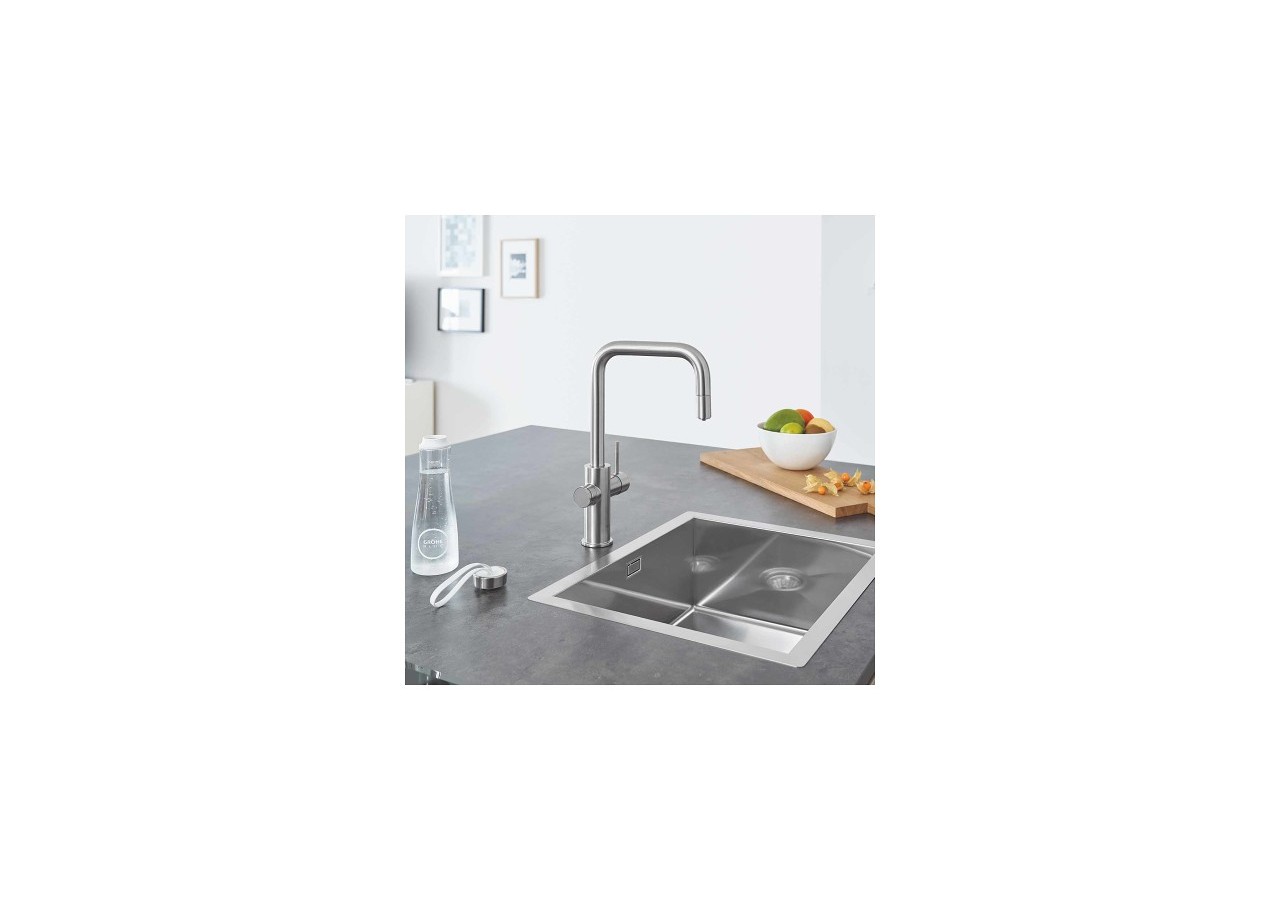 Grohe blue home kit de démarrage - mitigeur bec u Supersteel - 31543DC0 - Grohe