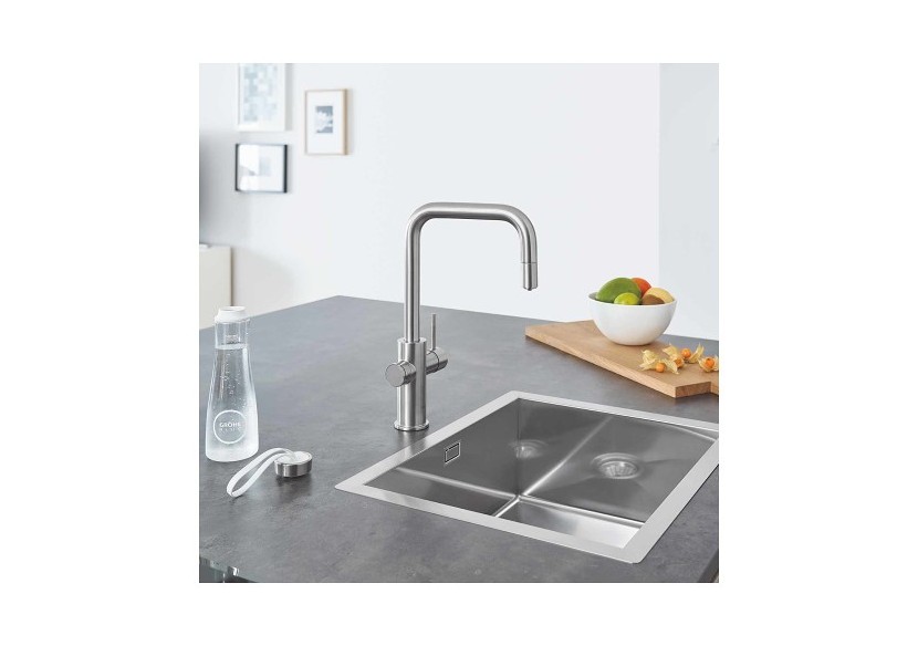 Grohe blue home kit de démarrage - mitigeur bec u Supersteel - 31543DC0 - Grohe