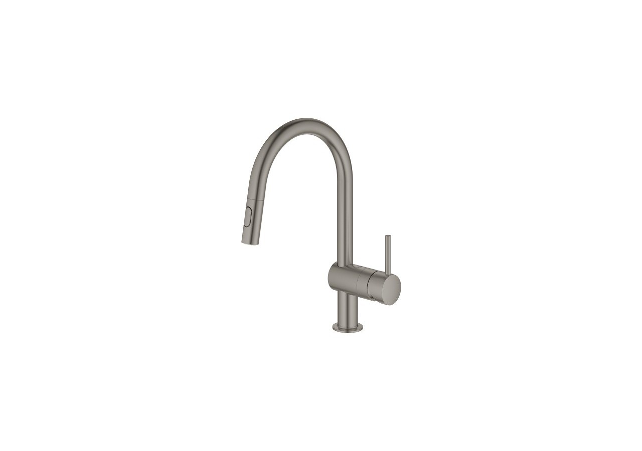 Minta mitigeur monocommande evier Hard Graphite brossé - 32321AL2 - Grohe