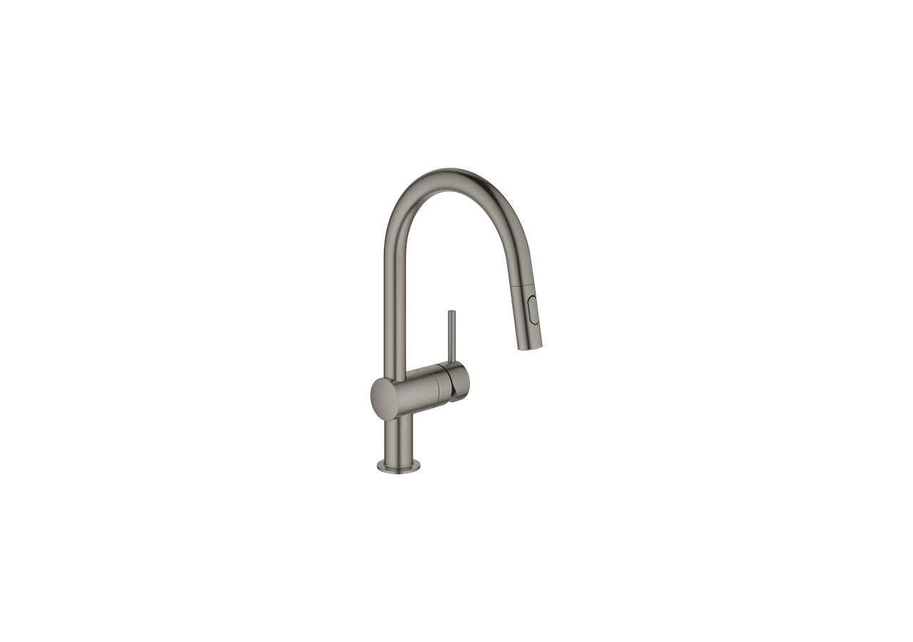 Minta mitigeur monocommande evier Hard Graphite brossé - 32321AL2 - Grohe