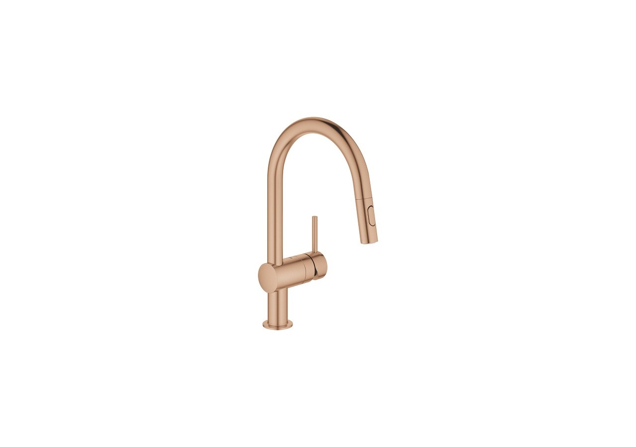 Minta mitigeur monocommande evier Warm Sunset brossé - 32321DL2 - Grohe