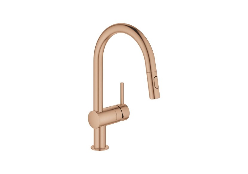 Minta mitigeur monocommande evier Warm Sunset brossé - 32321DL2 - Grohe