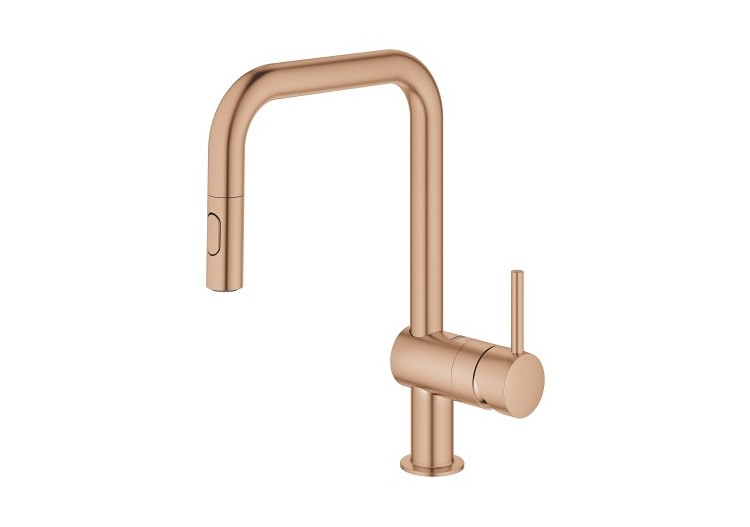 Minta mitigeur monocommande evier Warm Sunset brossé - 32322DL2 - Grohe