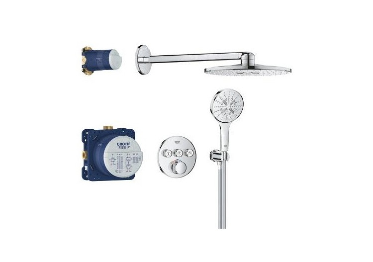 Grohtherm smartcontrol ensemble de douche encastré avec rainshower smartactive 310 Chromé - 34863000 - Grohe 2