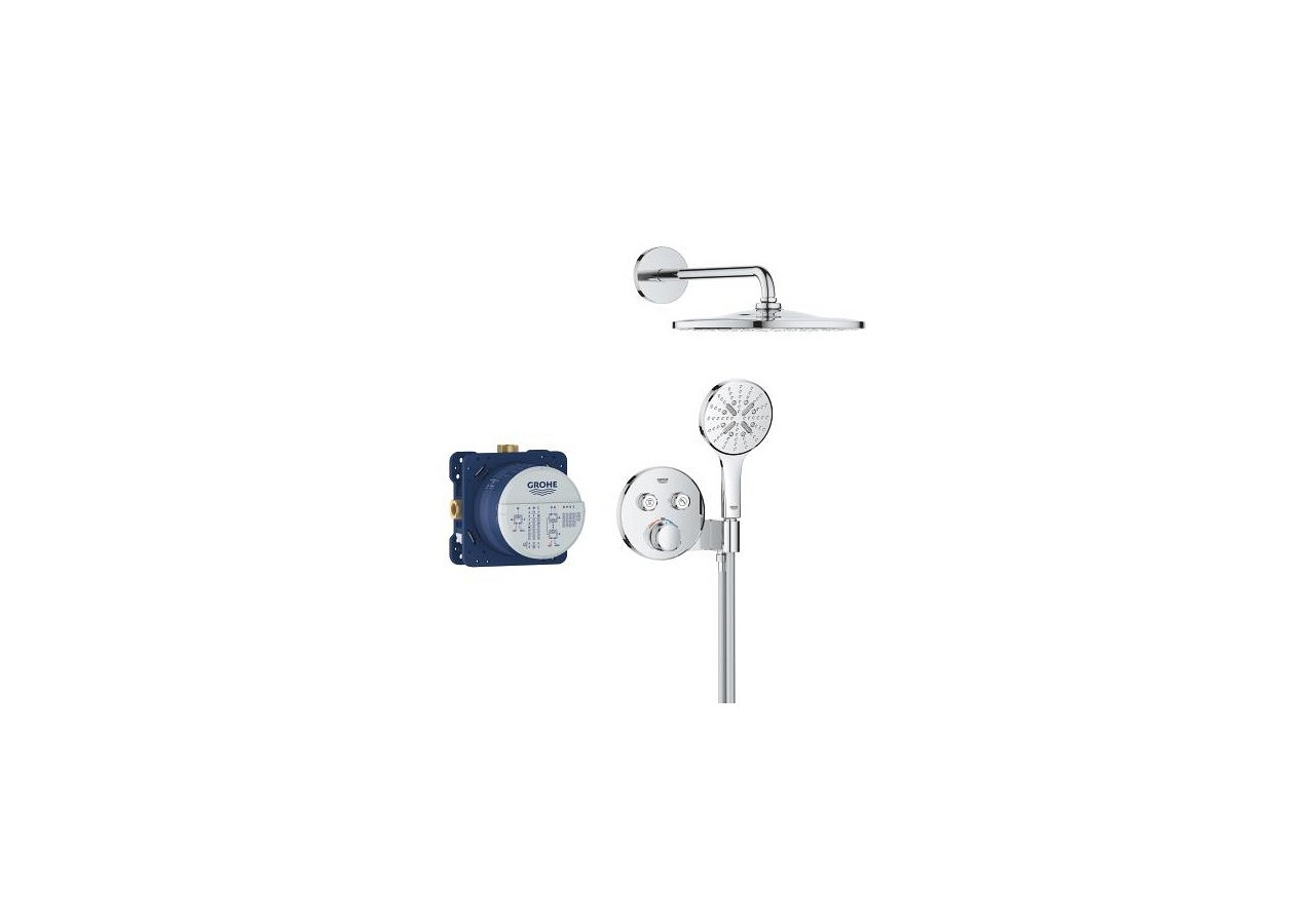 Grohtherm smartcontrol ensemble de douche encastré avec rainshower mono 310 Chromé - 34866000 - Grohe