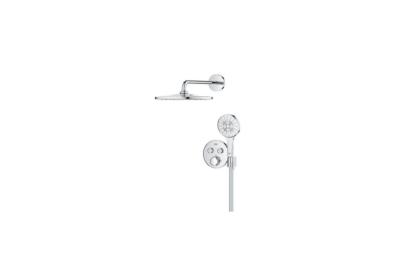 Grohtherm smartcontrol ensemble de douche encastré avec rainshower mono 310 Chromé - 34866000 - Grohe